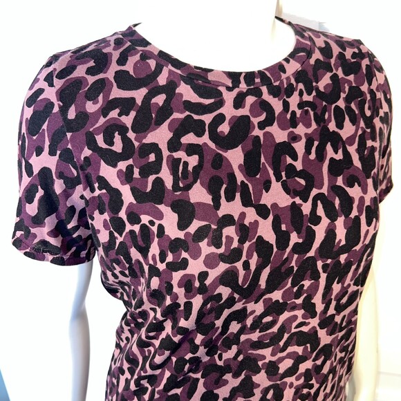 PINK Victoria's Secret Tee Shirt Womens Size L Abstract Cheetah Camo Print - Picture 2 of 11